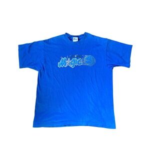 Vintage Orlando Magic Tee Shirt Mens XL Blue NBA Basketball 90s USA Cotton Sport